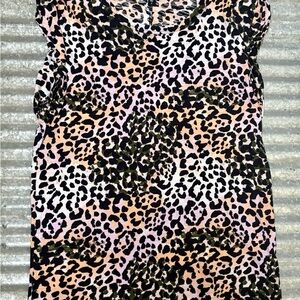 Veronica Beard Sleeveless Top Animal Print Sz S Cheetah Spring Excellent Cond